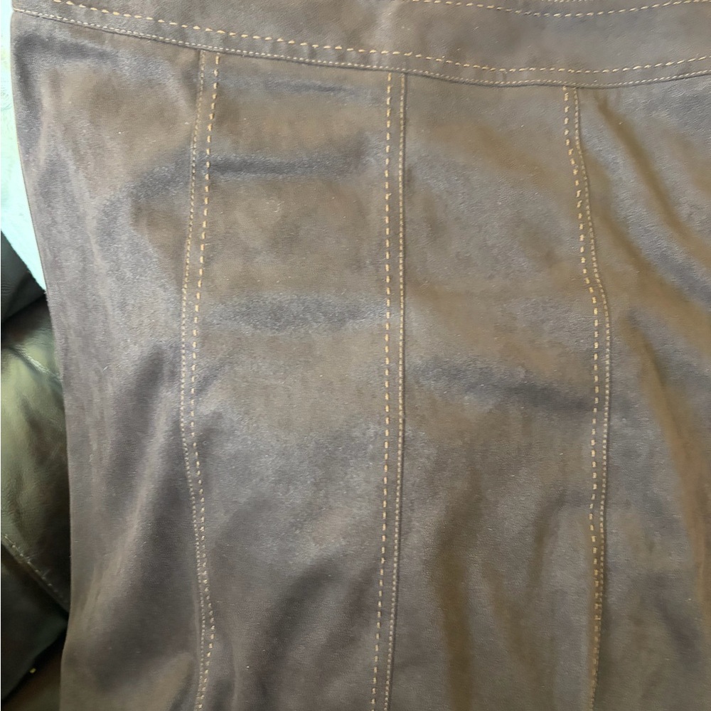 Next Chocolate Brown Suede Two-Piece Skirt Set - Picture 6 of 16